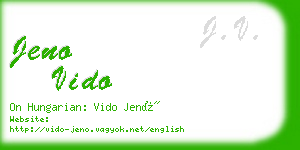 jeno vido business card